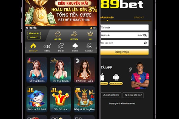 Giao diện đăng nhập game bet