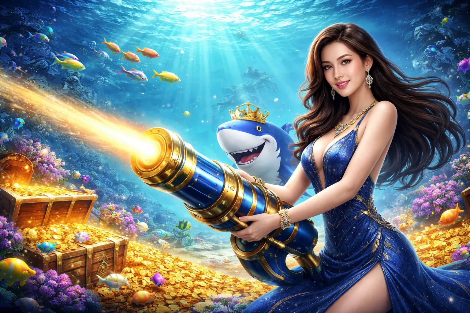 Hình ảnh chính game bắn cá Game Bet với kho báu dưới đại dương